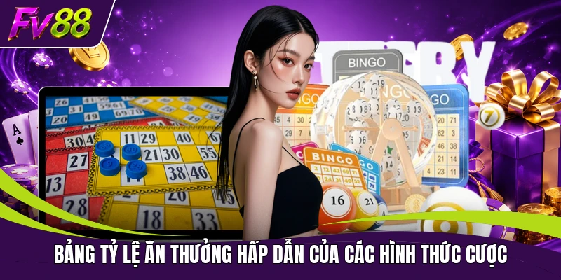 Bảng tỷ lệ ăn thưởng hấp dẫn của các hình thức cược